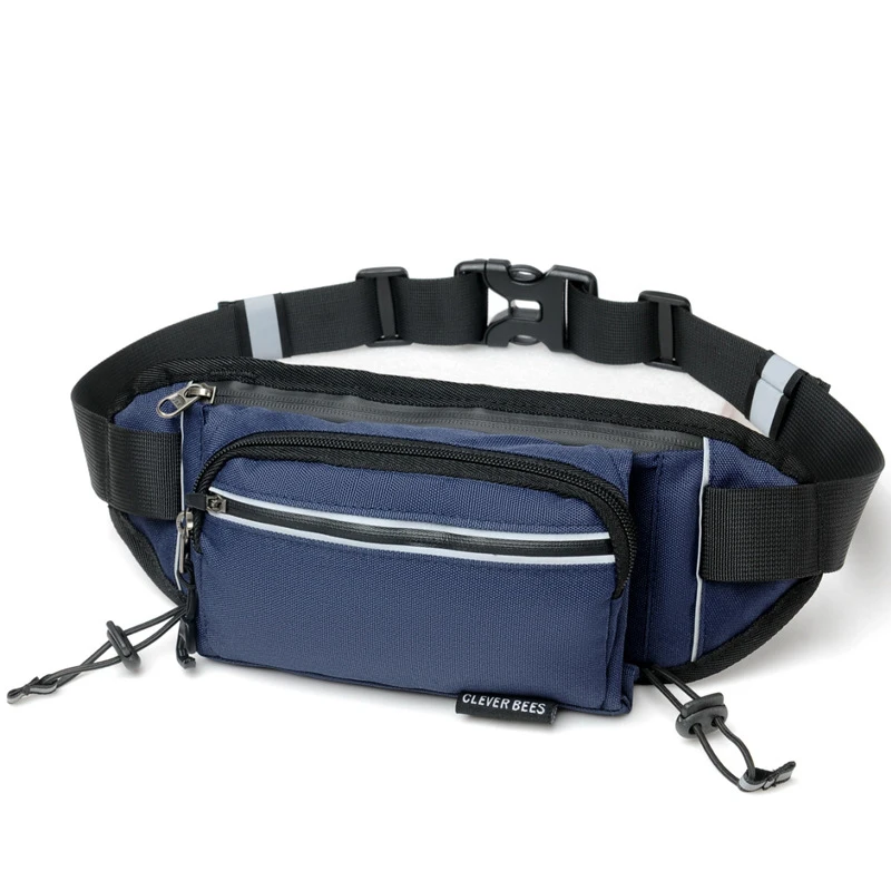 Быстросохнущая нейлоновая спортивная сумка для бега, бега, велоспорта, поясная сумка для гидратации - Цвет: Тёмно-синий