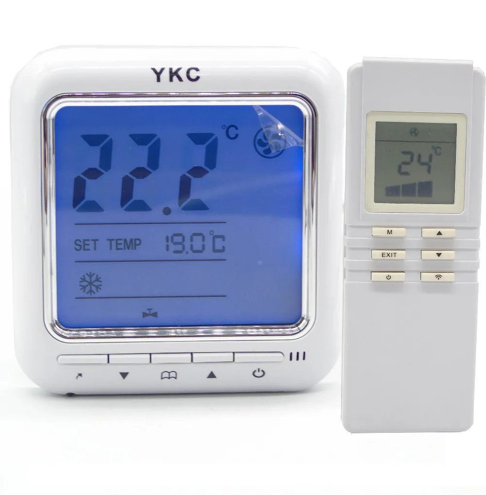 Timer off Infrared remote Cool Heat thermostat with control 2 3 line