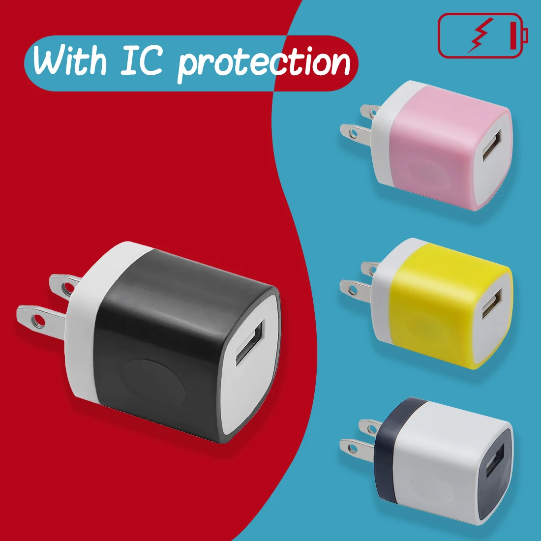 Etmakit Good Sale USB Power Adapter US Plug Travel Wall Charger Adapter for Huawei Samsung Etmakit Good Sale USB Power Adapter US Plug Travel Wall Charger Adapter for Huawei Samsung