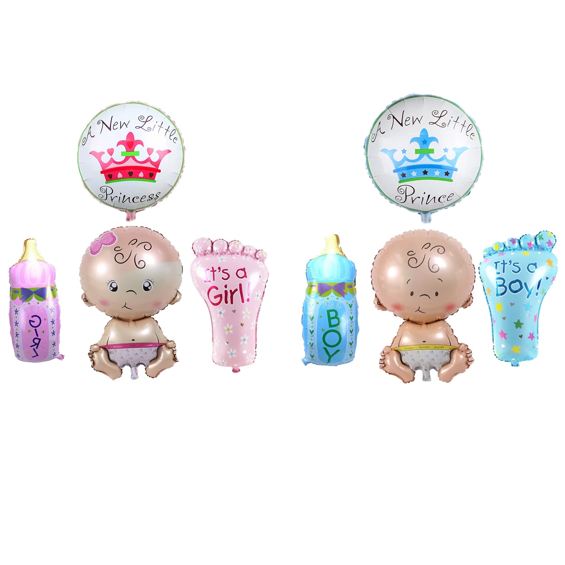 

balloons 4pcs/ Set Baby Shower Birthday Theme Party Decor Boy Girl Foil Balloons DIY Decorative Inflatable Air Balloons