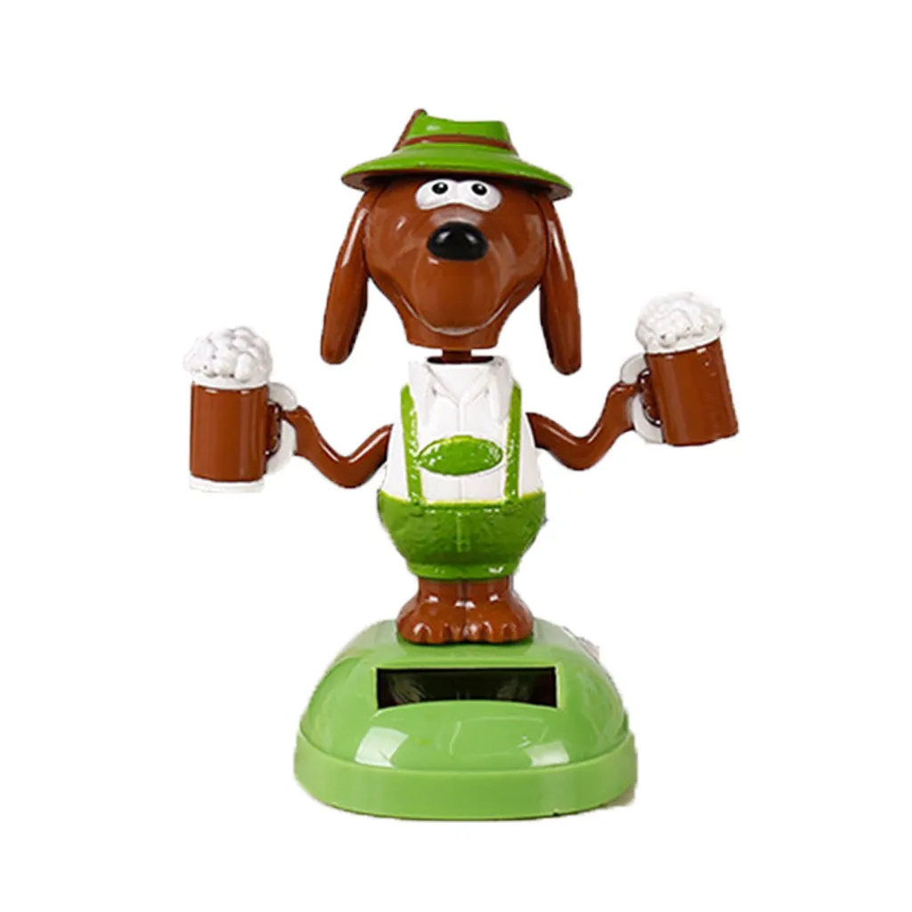 

1PC Adorable Solar Powered Dancing Dog Rabbit Animal Swinging Animated Bobble Dancer Toy Car Decoration Gift #M
