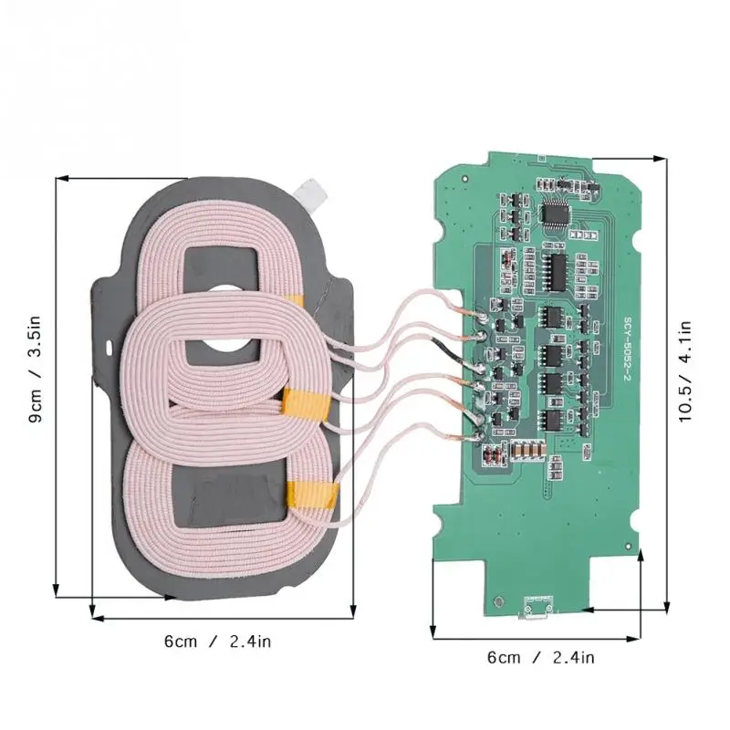 5 Вт DIY Qi беспроводной зарядный модуль 3 катушки печатной платы передатчик Мобильное Беспроводное зарядное утройство для телефона для iPhone 8 для samsung S9