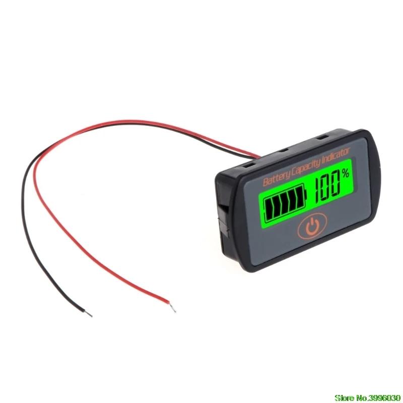 

12V 24V LCD Battery Capacity Voltmeter Tester Indicator Car Lead-acid Lithium