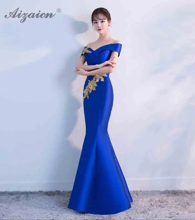 Модное платье без бретелек с вышивкой Cheongsam Красное длинное платье с хвостом русалки для Женщин Китайское свадебное платье халат Qi Pao хлопок