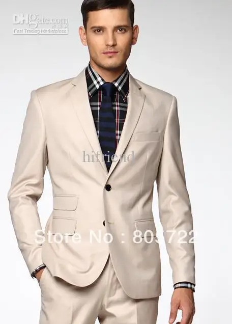 Custom Made New Design Silm High Quality 2 On Cream Men S Custom Made New Design Silm High Quality 2 On Cream Men S Suits Wedding