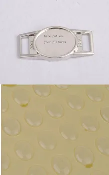 

60 Free shipping Blank Oval Shoelace charms & Paracord Charms with Epoxy Sticke