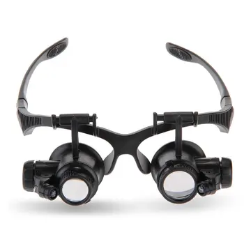 

Good Market 8 Lens 10X 15X 20X 25X LED Magnifier Eye Glass Jeweler Loupe Eyewear Headband Repair Magnifying Glass Repairing Tool