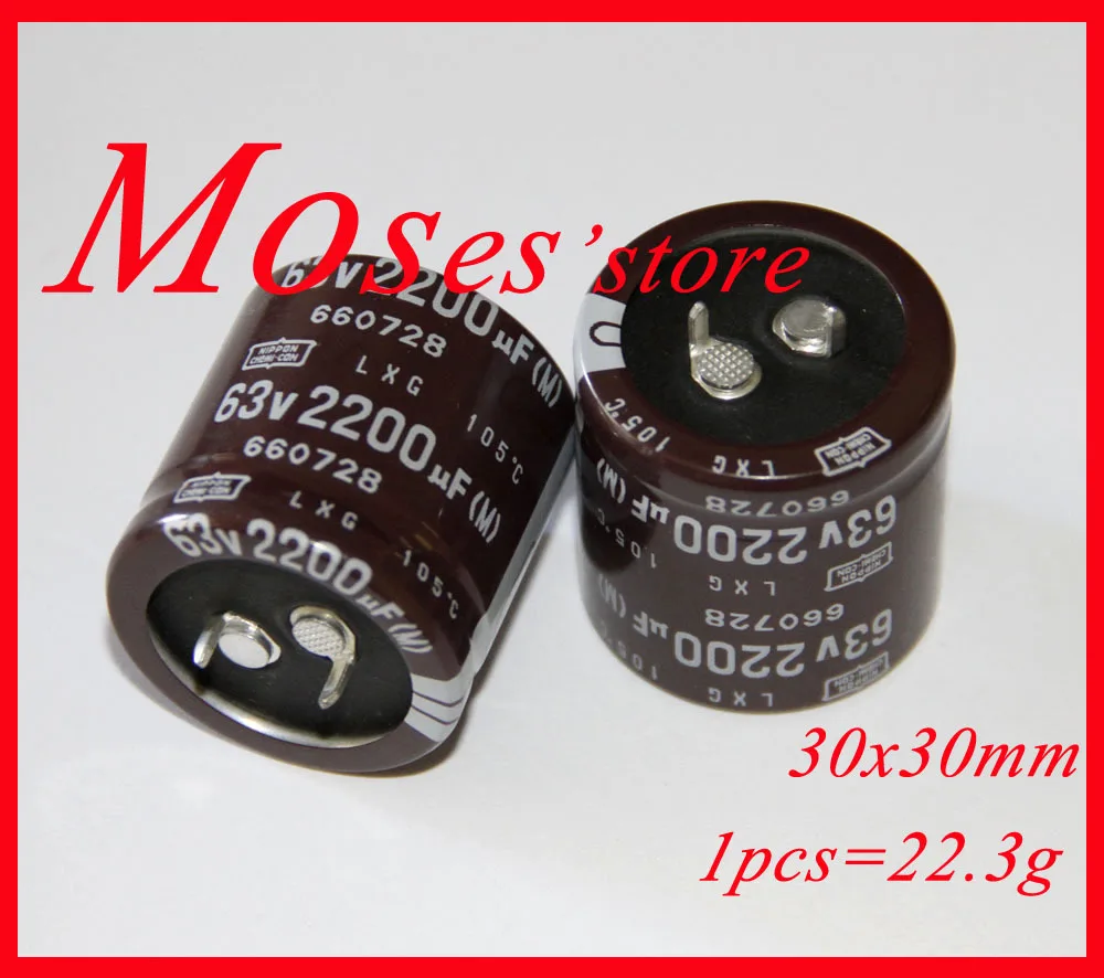 

63v 2200uf Original New NI-PPON CHEMI-CON NCC LXG Series Electrolytic Capacitor Radial Capacitance 30x30mm (4pcs)