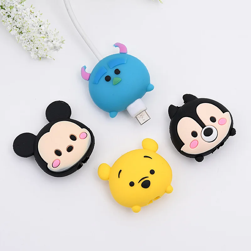 

50PCS/lot Cable Accessory Cable Protector for Huawei Samsung Android USB Data Line Protection Doll Animal Bite cable organizer