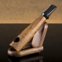 Классическая прямая табачная трубка 9 мм фильтр табачная курительная трубка ручной работы трубка из черного дерева сигарного типа дымовая трубка