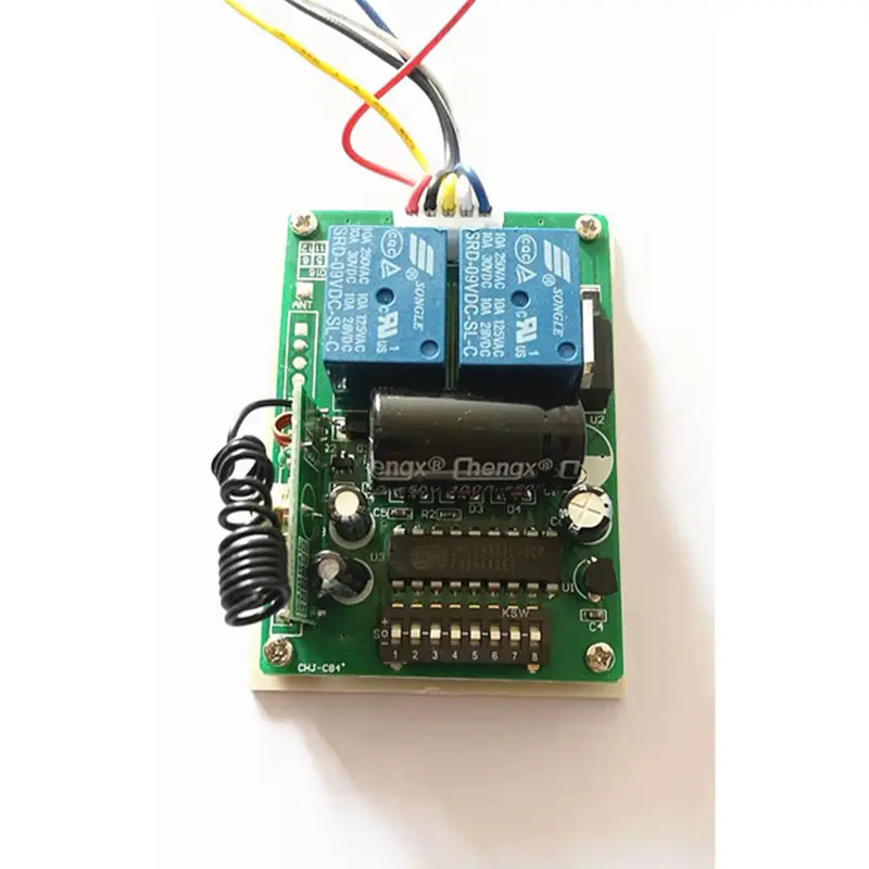 

Free Shipping 330mhz SMC5326 8 dip switch remote control receiver for gate door opener