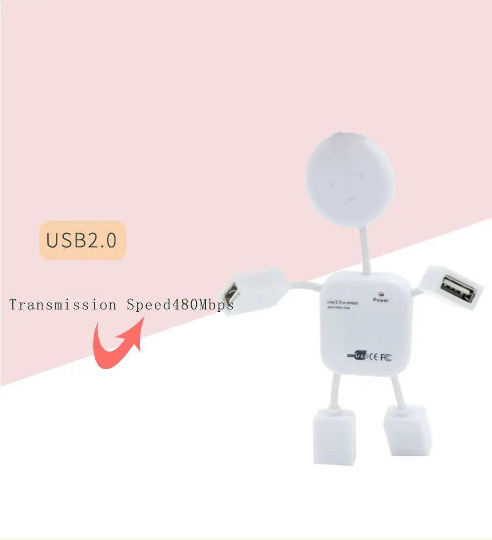 USB 2.0 High Speed  4 Port  Hub Splitter 480Mbps  Adapter For PC Laptop Computer (3)