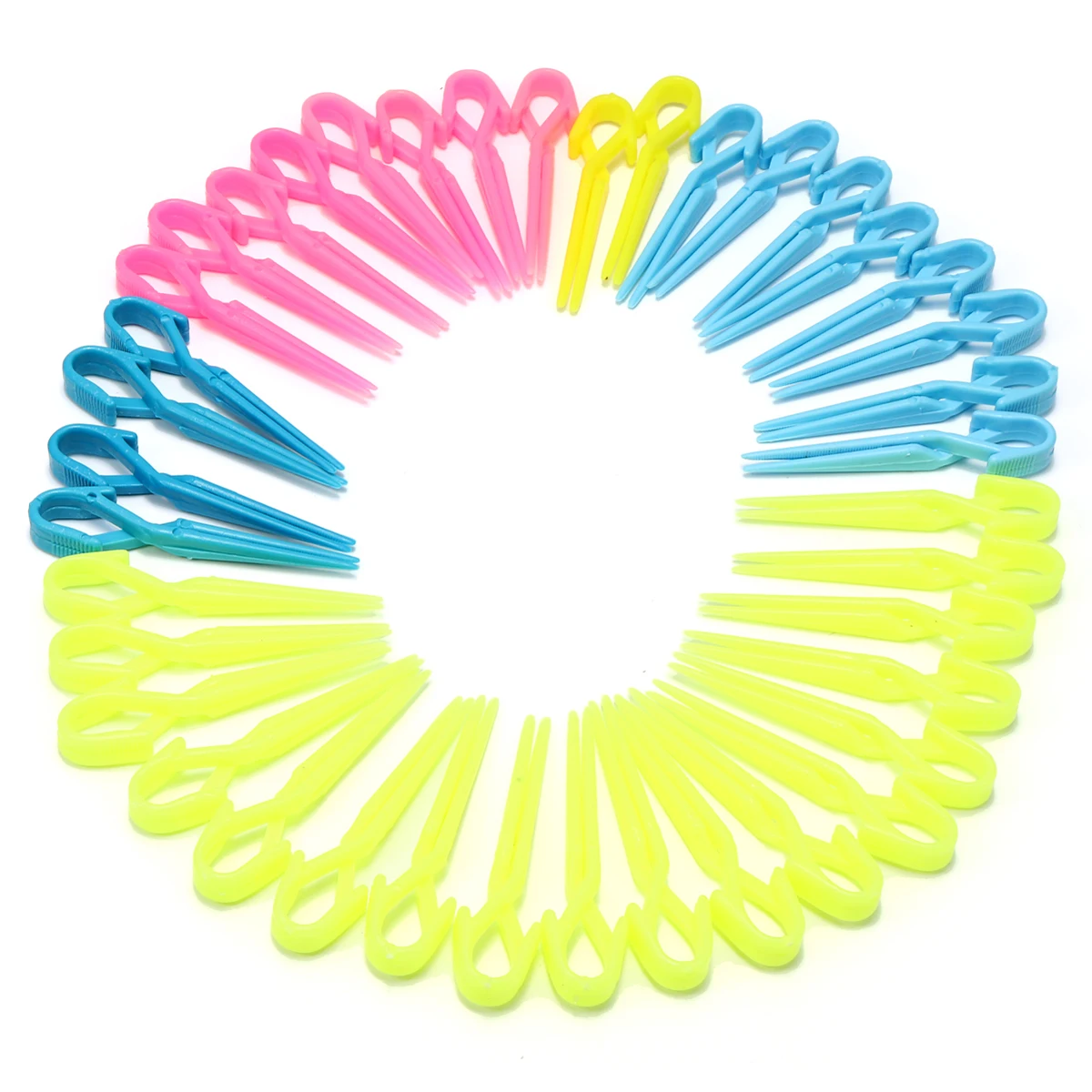 40pcs Plastic Multicolor Curly Hair Perm Fix Hairstyling Holding