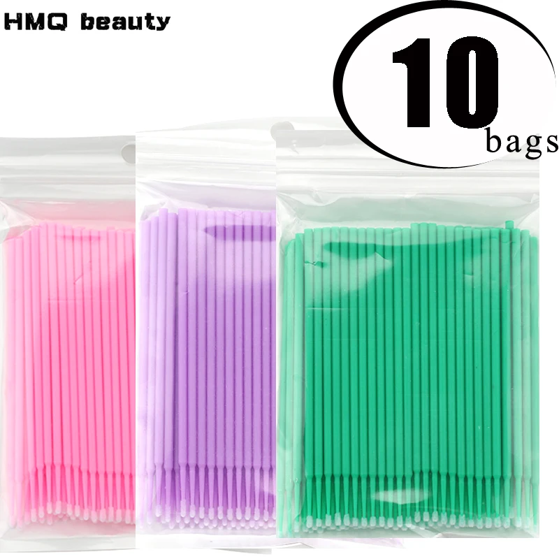 

Wholesale 1000pcs/lot Disposable Makeup Brushes Swab Microbrushes Eyelash Extension Tools Individual Lash Removing Tools