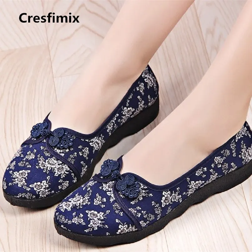 

Women Retro Comfortable Blue Ballet Dance Shoes Lady Casual Street Shoes Cute Sweet Slip on Shoes Vrouwen Platte Schoenen E542