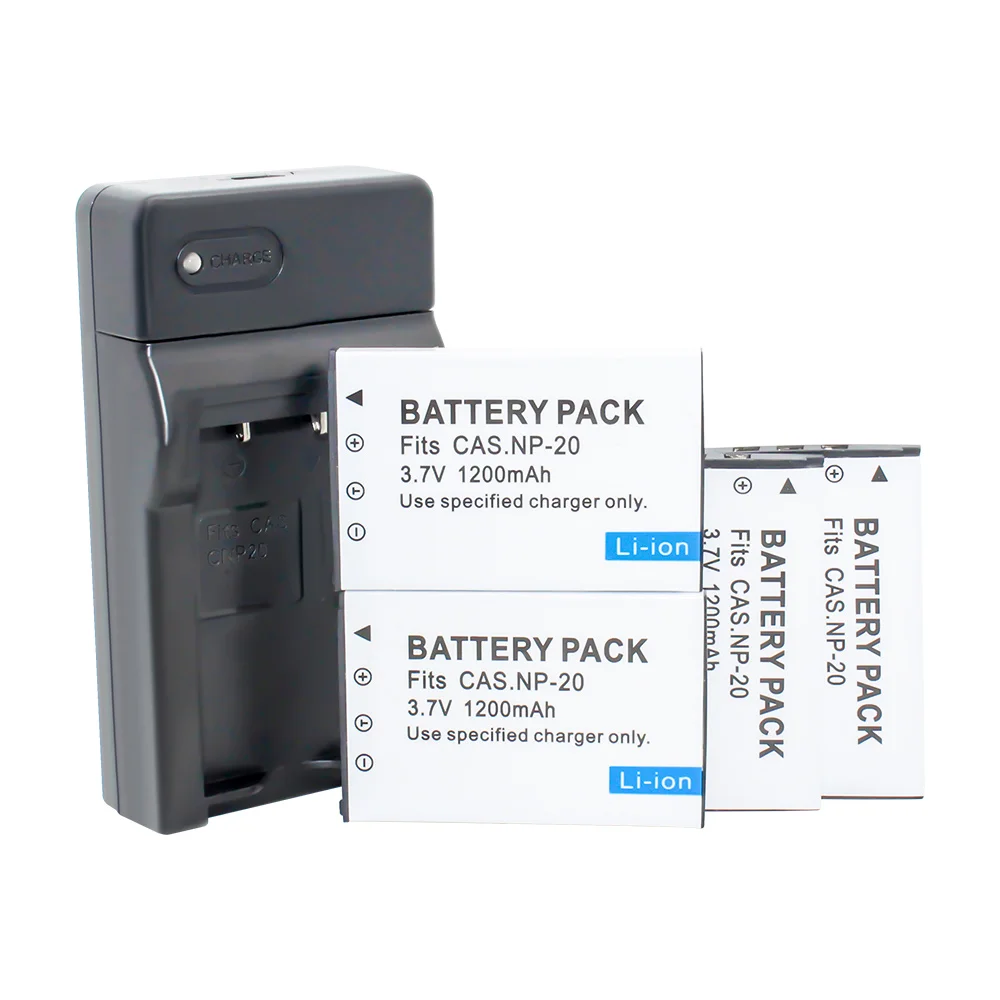 4x NP 20 CNP20 NP20 камера зарядное устройство набор для CASIO Exilim EX M20 S100 S20 S500 S600 S770 S800 S880 Z60 Z65 Z70 Z75 Z77|Цифровые