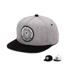 Classic 5 Panels Snapback Flat 3d God Cotton Mens Eyes Plastic Wing Patch Baseball Caps Hat Hip hop Hats For Men And Women