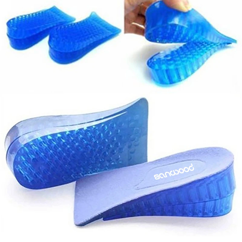 Shoe Insoles Heel Insoles Heel Cushion Insole Unisex Gel Silicone Height Increase Insole Memory Foam Arch Support SANWOOD
