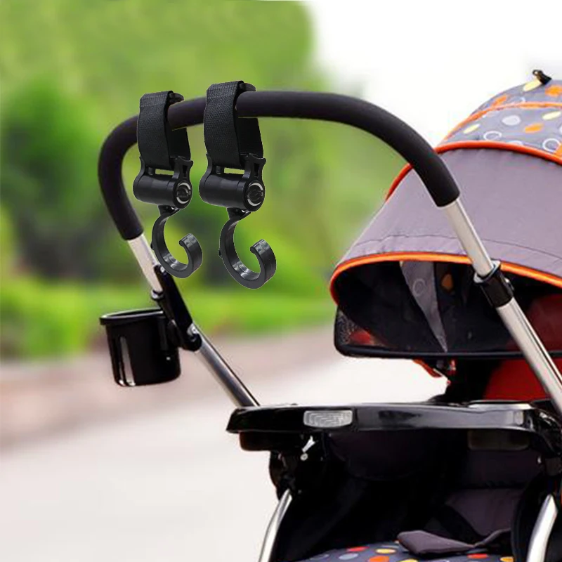 baby stroller accessories backpack 2pcs/lot Baby Hanger Stroller Hooks Rotate 360 Degree Mommy Bag Hook Stroller Accessories for Cart Carriage Pram Hanging Bags Baby Strollers