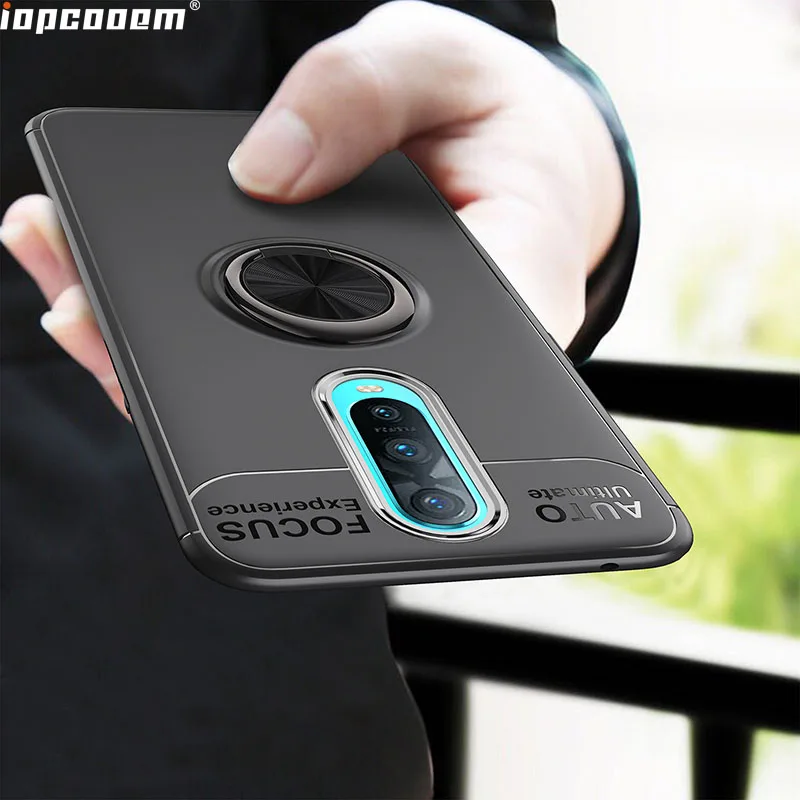 

Luxury Case For OPPO R17 Pro back cover protective TPU soft Finger Ring Car Magnet For OPPO R17 Pro coque6.4"inch
