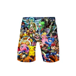Супер Smash Bros. 2019 повседневные 3D принт женские/мужские летние шорты 2019 повседневные женские летние топы Лидер продаж шорты Большие размеры