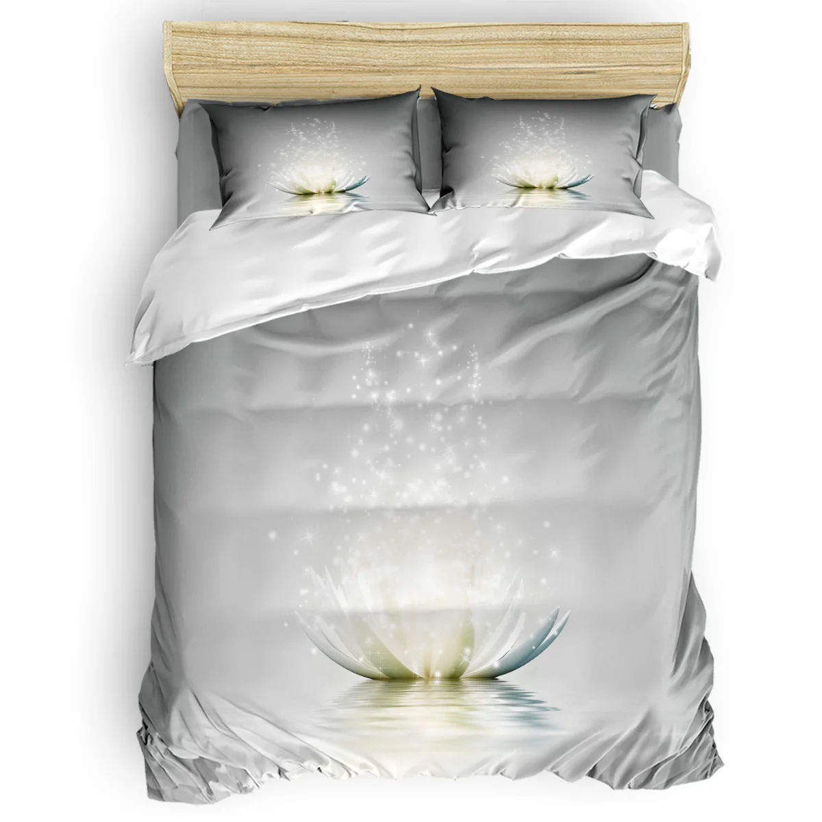 

Flower Abstract Lotus 3 Piece Bedding Sets Quilt Cover Bedding April Fool's Day Thanksgiving Day Living Room Bedroom Daybed