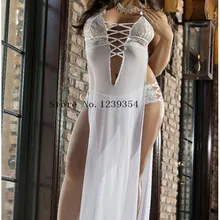 Сексуальное женское нижнее белье, сексуальное платье с разрезом, сексуальные костюмы, интимная одежда для сна, нижнее белье, сексуальные игрушки, экзотическое нижнее белье, белое длинное платье