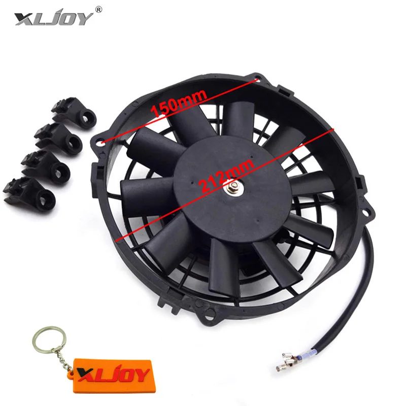 

12V 80W Performance Oil Cooler Water Cooler Radiator Cooling Fan For Chinese Quad ATV UTV Dirt Pit Bike Go Kart Buggy Motorcycle
