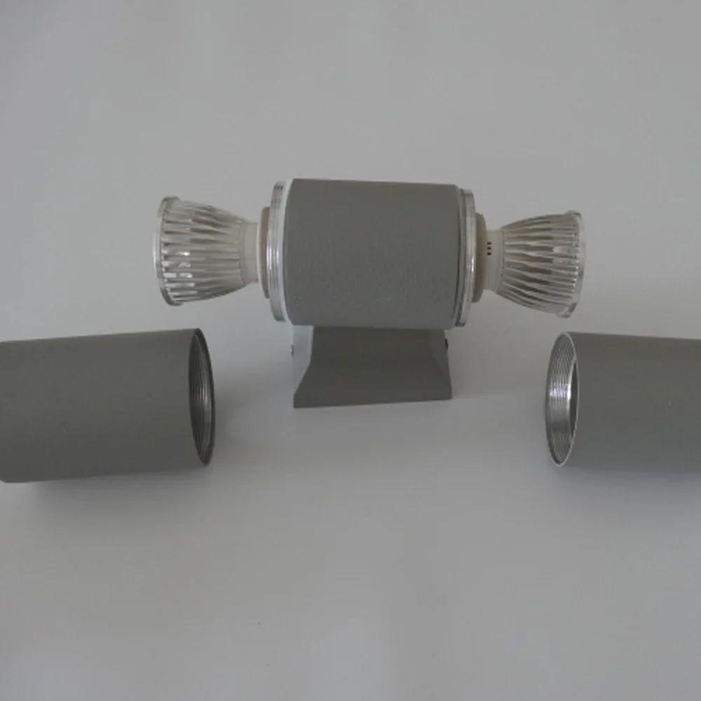

BECOSTAR 10w Aluminum LED wall porch lights fixture used for outdoor with 2PCS COB 5W LED bulb warm while