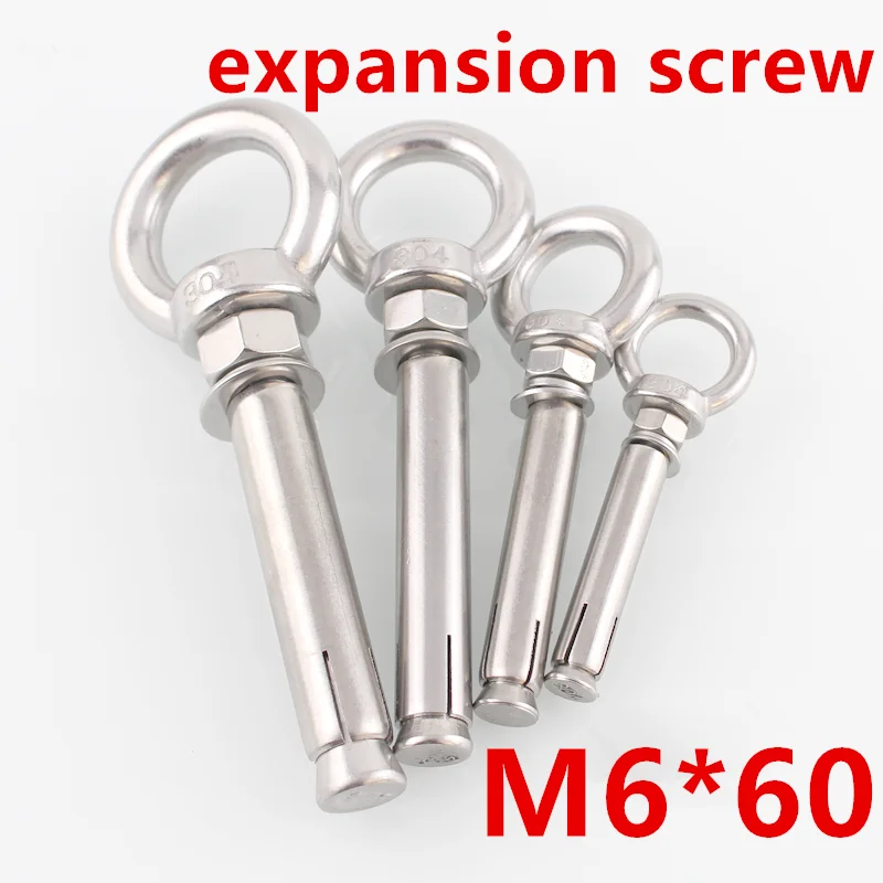 5PC M6 x 60mm Stainless steel expansion screw rings Expansion Bolts
