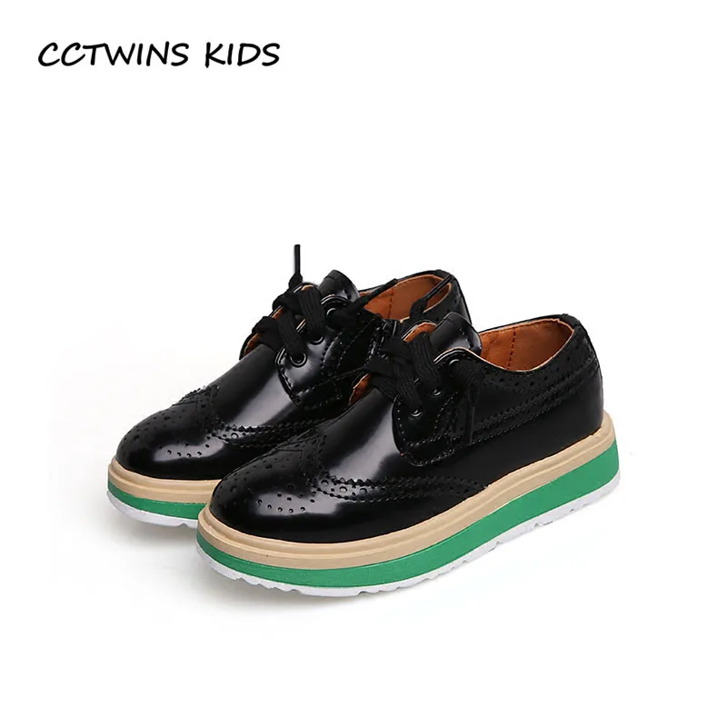 

CCTWINS KIDS 2018 Spring Children Black Fashion Platform Toddler Pu Leather Shoe Baby Girl Brand Shoe Children Brown G1727