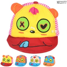 1 шт. милая детская бейсболка с вышитыми рисунками, регулируемая окружность 46 см