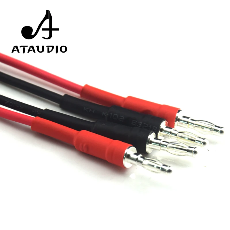 Кабель для динамиков ATAUDIO Hi Fi с посеребренным разъемом типа банан провод 6N OFC|hifi