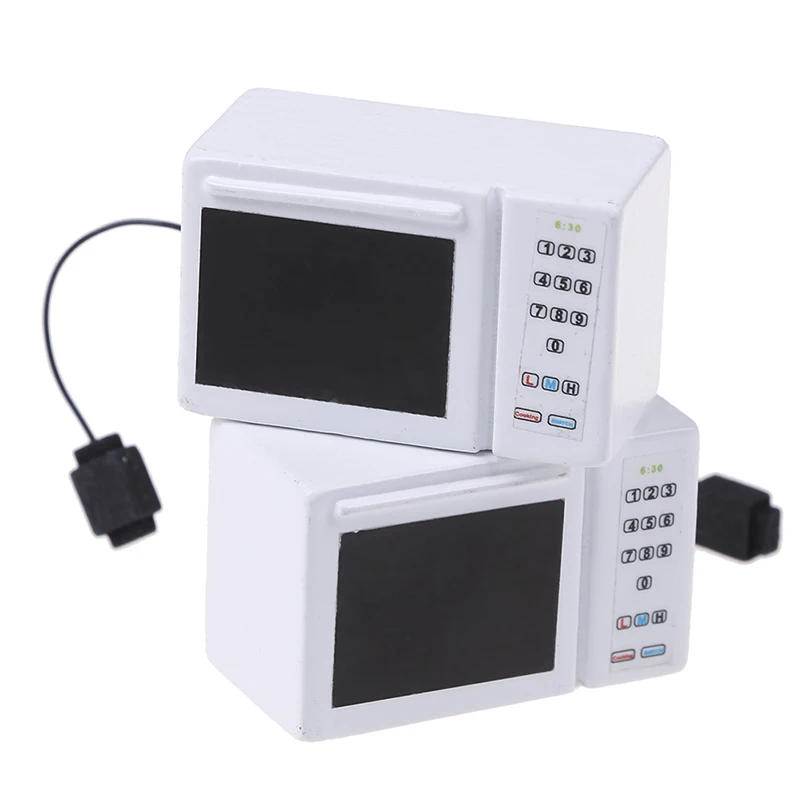 

1/12 Microwave Oven Model Kitchenware Cookware Set For Dolls House Miniature Home Kitchen Accessories