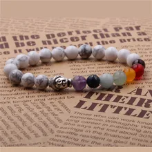 7 Chakra Bracelets & Bangles Inner Peace Yoga Jewelry Spiritually Energy Mens Stone Bracelet Nature Crystal And Opal Stone