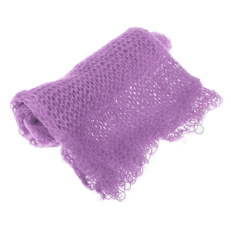 Новое эластичное одеяло-накидка для новорожденных мальчиков и девочек; коврик для фотосессии; милый Повседневный однотонный красивый детский ковер; распродажа - Цвет: Фиолетовый