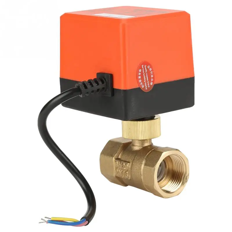 Motorized Brass Ball Valve 2 Way Electrical Valve 3 Wire 1 ...