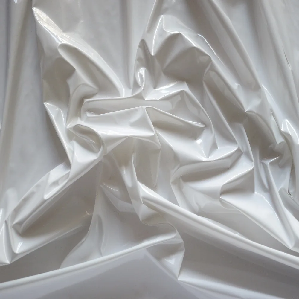 

ABDL Shiny Pvc Vinyl Pleather Gothic Fetish Pitch White By The Yard PU-1001