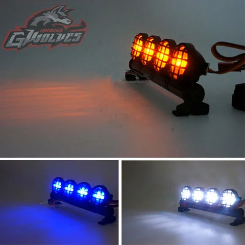 

GWOLVES 5mode Strobe brightness flash LED Light for 1/10 1/8 Trax Tamiya HSP HPI Monster Short Truck Rally Crawler rc parts