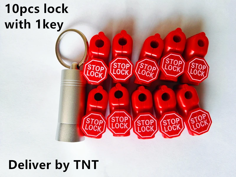 TNT delivery! 10pcs stoplock+1pcs detacher key EAS anti theft stop lock for display