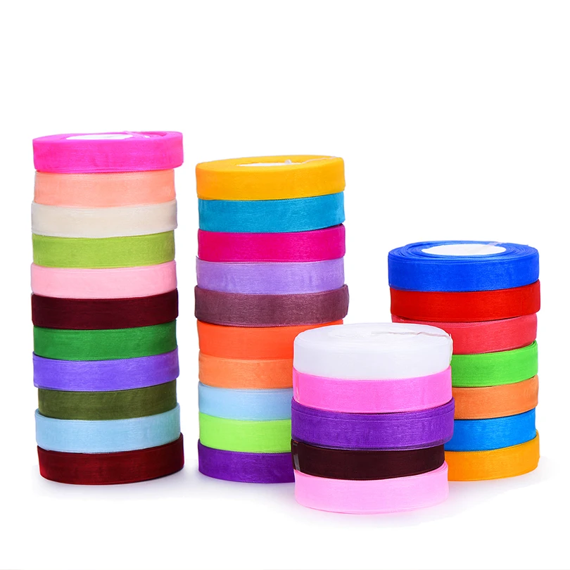 (50 yards/lot) 20mm Organza Ribbons Bow Wedding Decoration Lace Crafts Apparel Sewing Fabric DIY Gift | Дом и сад