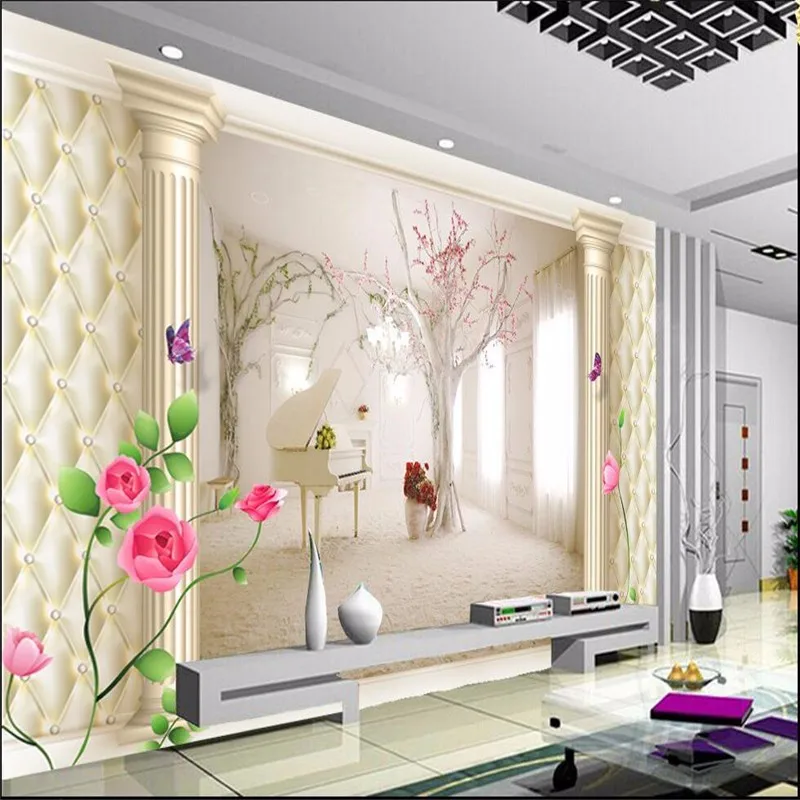 custom-photo-wall-mural-wallpaper-3d-Luxury-Quality-HD-Soft-Case-Roman-piano-extending-space-tree