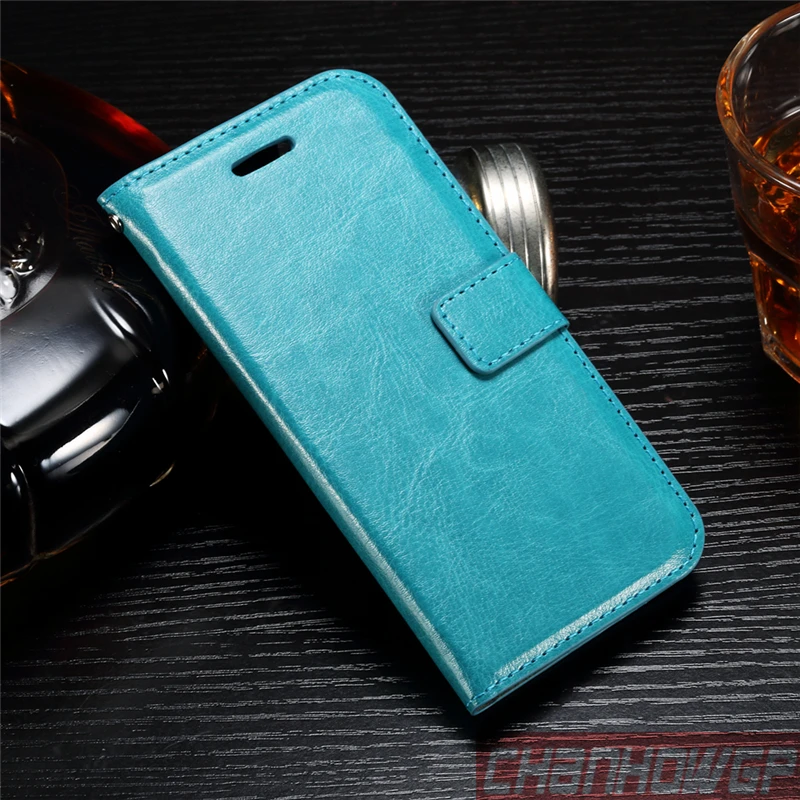 Кожаный чехол для samsung Galaxy S9 S8 S7 S6 край A5 A6 A7 A8 J2 J4 J6 плюс J8 J3 J5 J7 J7 Neo чехол-кошелек для телефона - Цвет: Синий