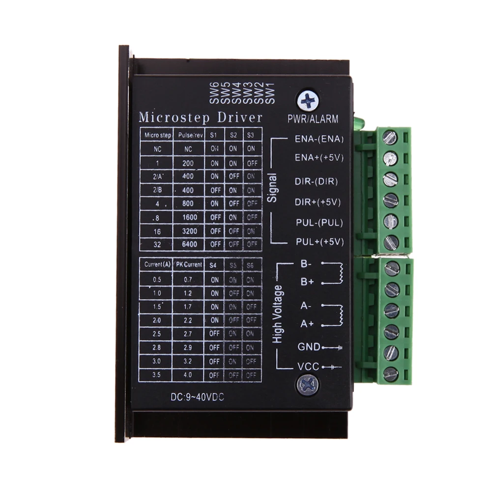 

TB6600 stepper motor Driver Controller 4A 9~42V TTL 16 Micro-Step CNC Controller version of the 42/57/86 Stepper Motor Microstep