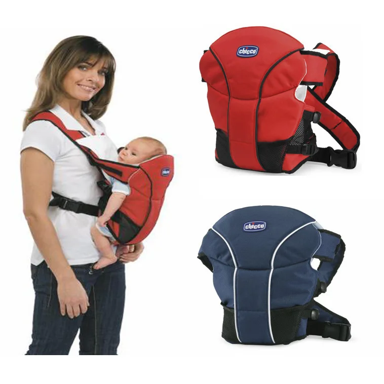 Hot Chicco baby sling / backpack weight 9kg thick shoulders blue black