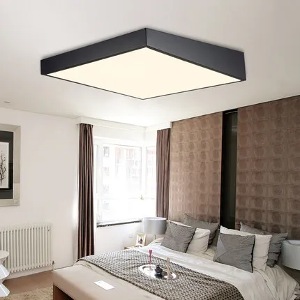 Luz de techo cuadrada moderno americano breve geometrÃa irregular plafón personalizada lamparas para comedor.jpg