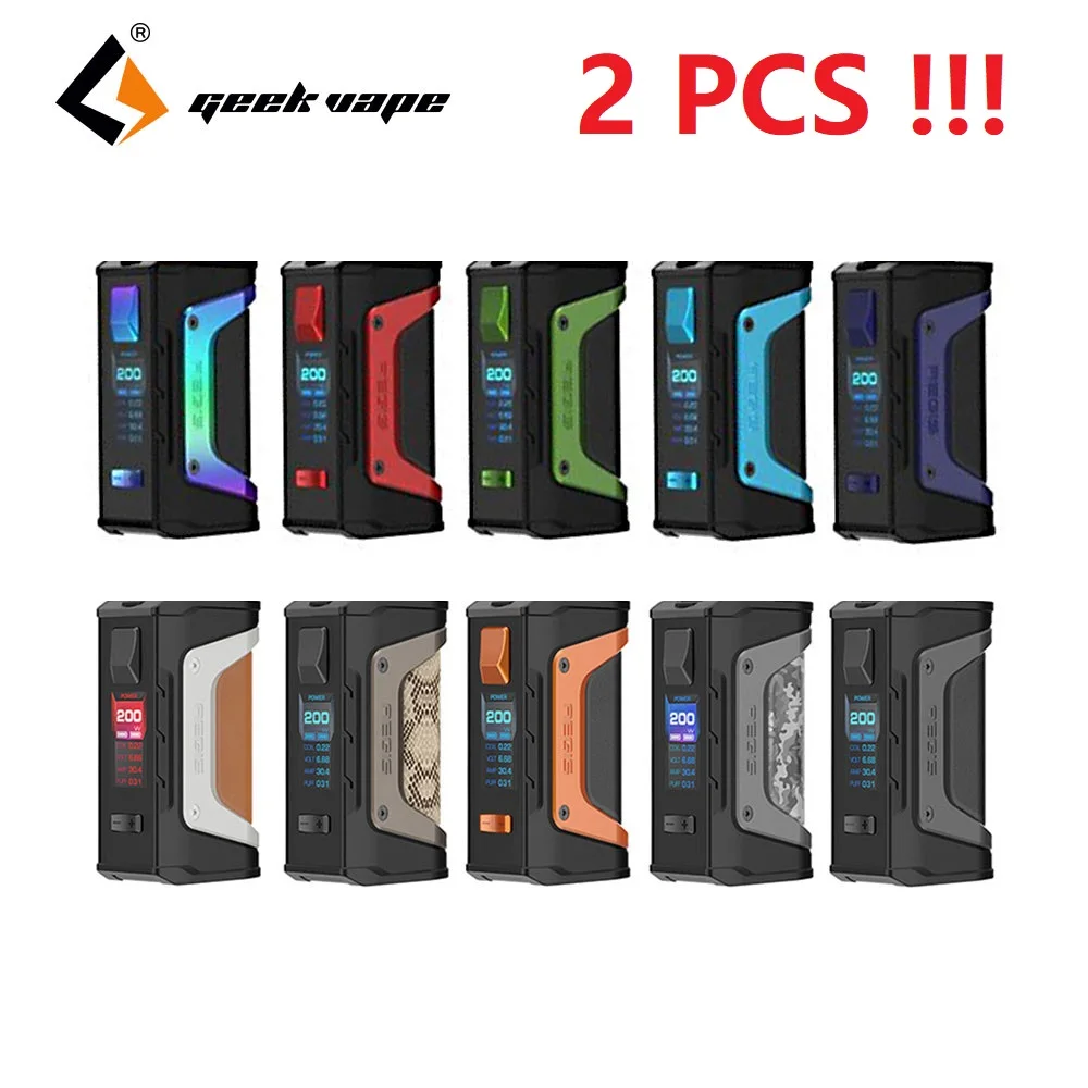 2 шт./лот, GeekVape Aegis Legend, бокс, 200 Вт, мод, питание от двух батарей 18650, электронная сигарета, мод, без батареи, Aegis Legend MOD