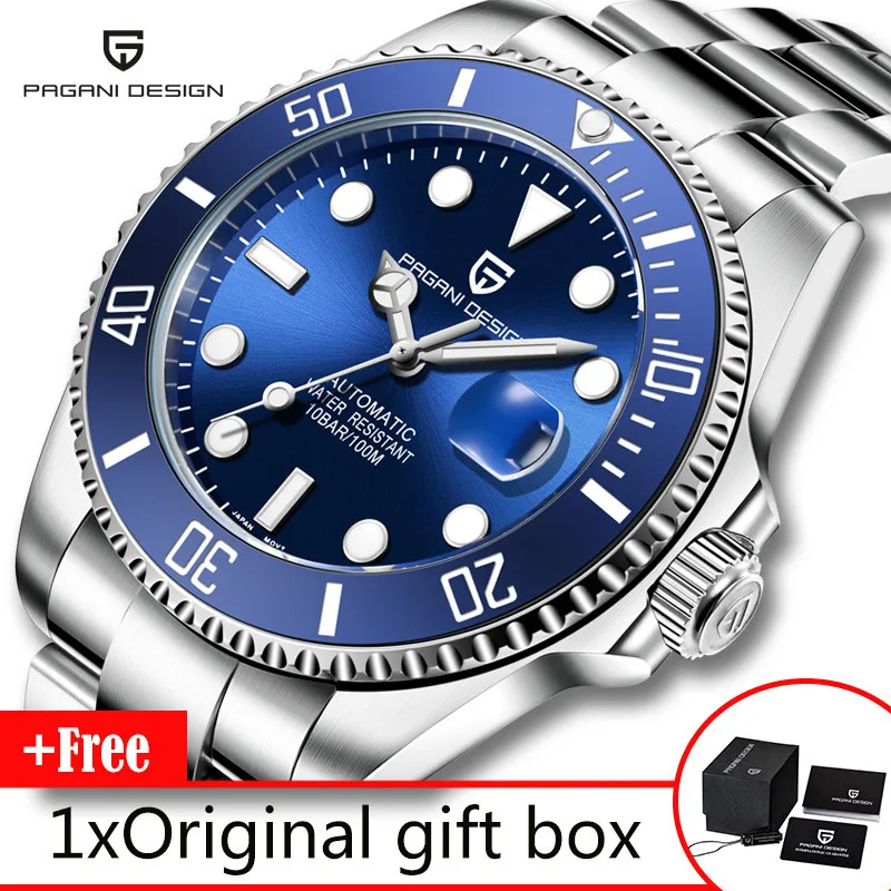 

PAGANI Design Brand Men's Watches Luxury Automatic Watch Men Stainless Steel Waterproof Business Mechanical Watch reloj hombre