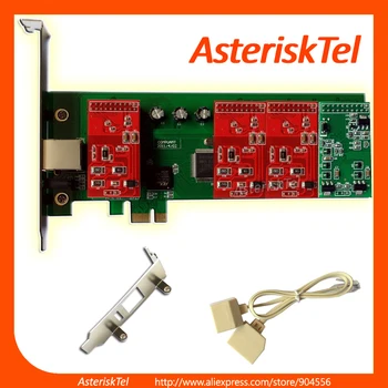 

Asterisk card 4 port FXS/FXO card with Low Profile for 2U,supports Asterisk Issabel freepbx,tdm400,FXS Card digium FXO card