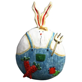 

European Resin Couple Rabbit Statue Ornaments Desktop Crafts Home Decor Cartoon Labor Rabbit Miniature Figurines Handmade Gifts